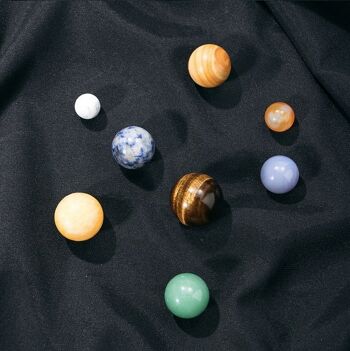 Kit de 8 planètes en pierres précieuses naturelles du système solaire 4