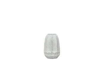 Vase en céramique au design Luffa | Style Contemporain et Rustique | Vase de fleurs séchées à la main | Fini blanc mat 1