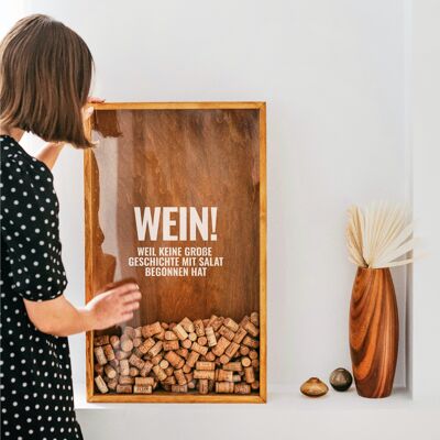 Porte-bouchon de vin, boîte à vin en bois, décor de vin