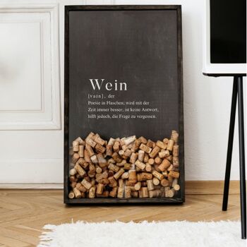 Porte-bouchon de vin, Cadre bouchon de vin, Signe de vin en bois 3