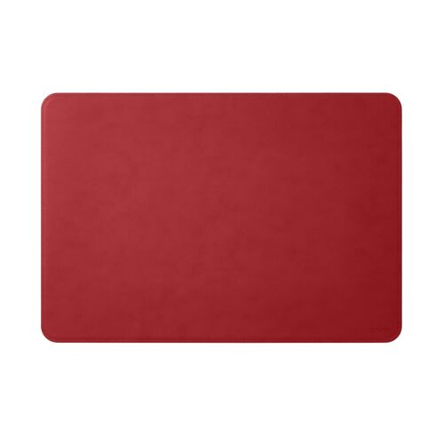Desk Pad Hermes Bonded Leather Ferrari Red - Rounded Corners and Perimeter Stitching