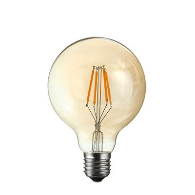 G80 E27 4W Edison Style LED a filamento Lampada a forma di globo classica Retro Vintage Lampadina ambrata 2700K Lampadine a vite bianco caldo