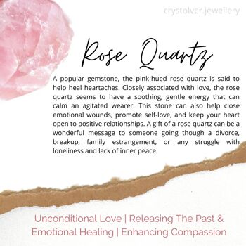 Bracelet de plumes de quartz rose de relation d'amour 4