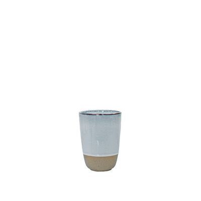 Ceramic Vase | Contemporary style | Handmade	Dried Flower Vase | Glazed in a gradient Misty Blue	with unglazed bottom