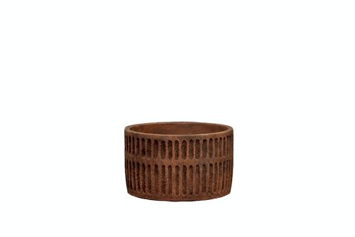 Cement	Plant Pot | Contemporary African style	| Handmade	| Rustic and Tribal effect | Terracotta colour