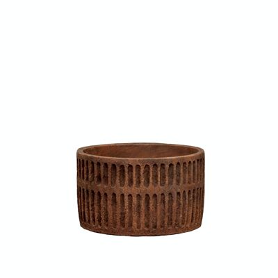 Cement	Plant Pot | Contemporary African style	| Handmade	| Rustic and Tribal effect | Terracotta colour
