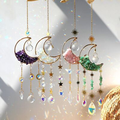 Decorazione del prisma di cristallo Moon Suncatcher