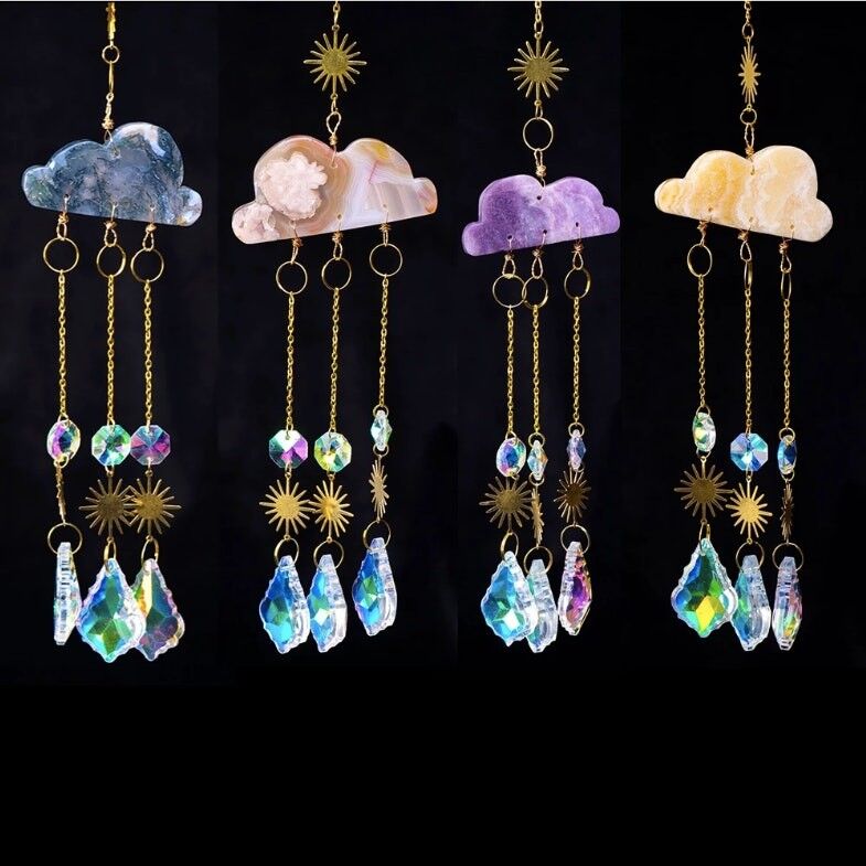 Natural Cloud Carving Rainbow Suncatcher