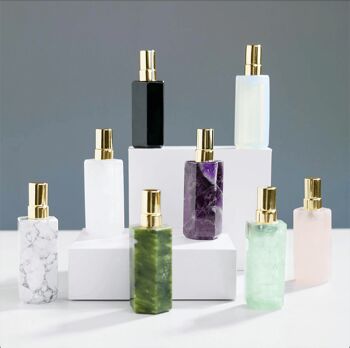 Bouteille de parfum de gemme de cristaux naturels 1