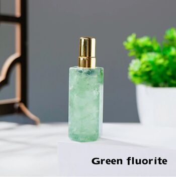 Bouteille de parfum de gemme de cristaux naturels 13
