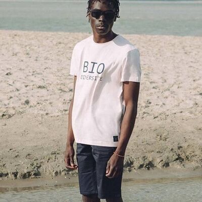 Ecrufarbenes Kurzarm-T-Shirt „Bio“ von Philibert aus Bio-Baumwolle