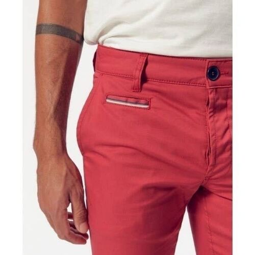 Chino Carlos Coupe Droite Rouge Vif