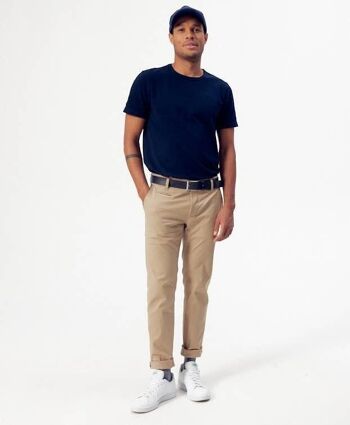 Chino Carlos Sergé léger Coupe Droite Beige 1