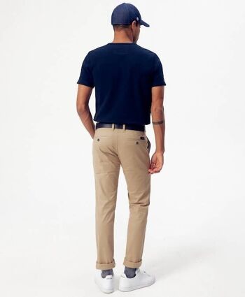 Chino Carlos Sergé léger Coupe Droite Beige 3