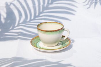 Tasse à thé en porcelaine avec soucoupe-SET DE 6 3