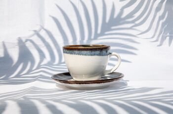 Tasse à thé en porcelaine avec soucoupe-SET DE 6 9