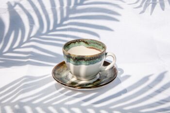 Tasse à thé en porcelaine avec soucoupe-SET DE 6 12