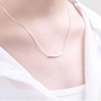 Collier tube en argent sterling 4