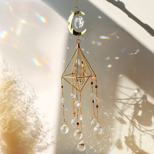 White Quartz Chandelier Crystal Prism Suncatcher