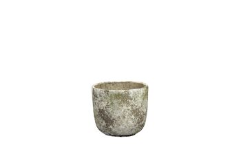 Cache-pot en ciment effet patiné | Style contemporain | Pot à gobelet d'intérieur | Fait main 3