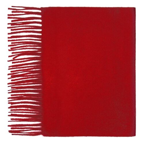 100% Cashmere Plain Scarf, Red
