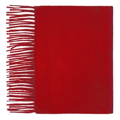 Sciarpa tinta unita 100% cashmere, rossa