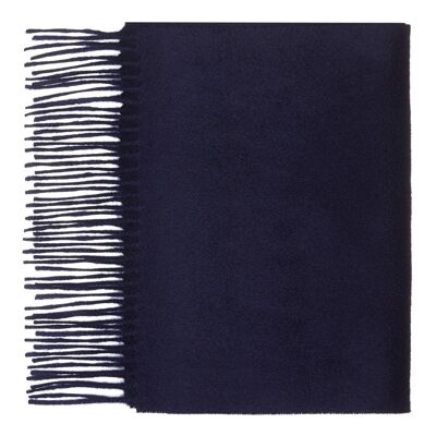 100% Cashmere Plain Scarf, Navy