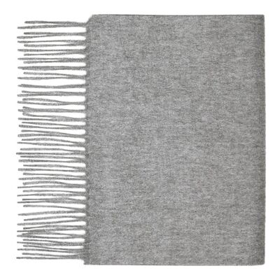 Sciarpa tinta unita 100% cashmere, grigio