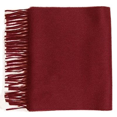 Einfarbiger Schal aus 100 % Kaschmir, Kastanienbraun