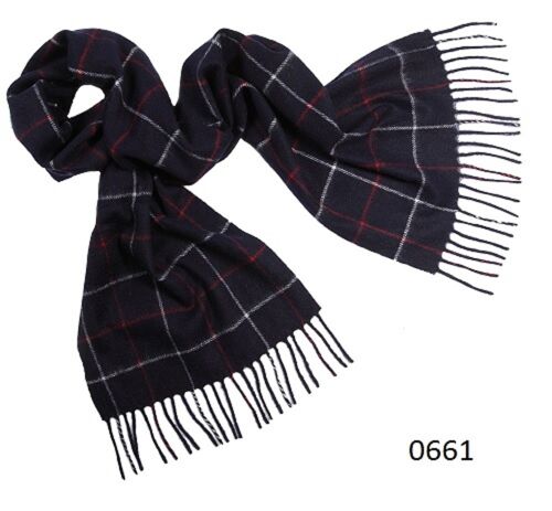 100% Cashmere Tartan Scarf, 661