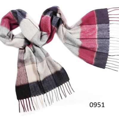 100% Cashmere Tartan Scarf, 951