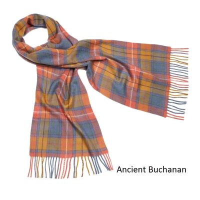 Bufanda escocesa 100% Cachemira, Buchanan antiguo