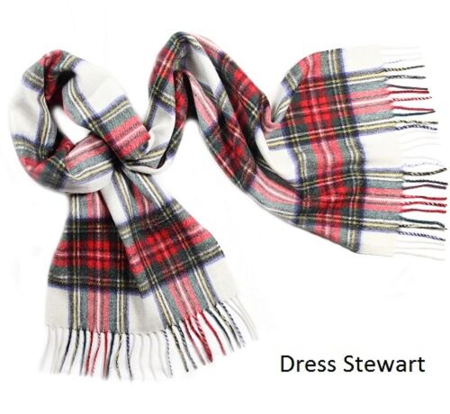 100% Cashmere Tartan Scarf, Dress Stewart