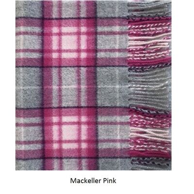 Sciarpa Tartan 100% Cashmere, Rosa Mackellar