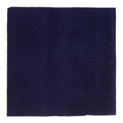 100% Lambswool Plain Scarf, Navy