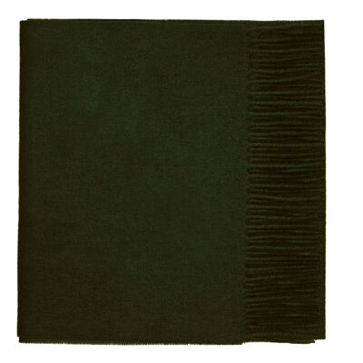 100% Lambswool Plain Scarf, Olive