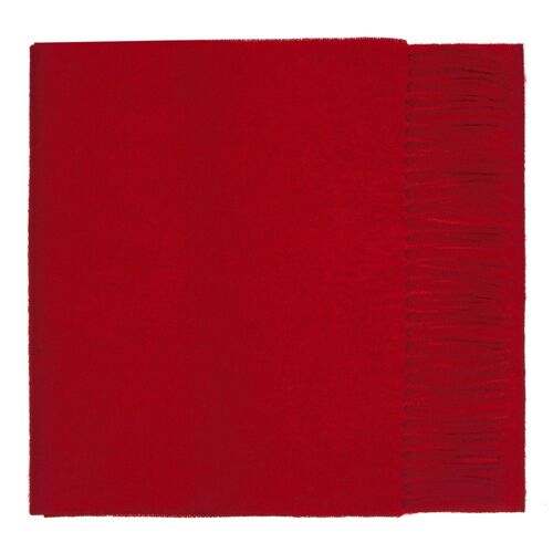 100% Lambswool Plain Scarf, Red