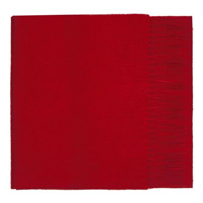 100% Lambswool Plain Scarf, Red