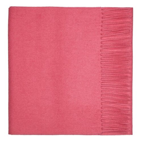 100% Lambswool Plain Scarf, Cerise