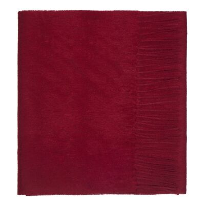 100% Lambswool Plain Scarf, Wine