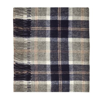 Bufanda de cuadros escoceses 100 % lana de cordero, plata Bannockbane