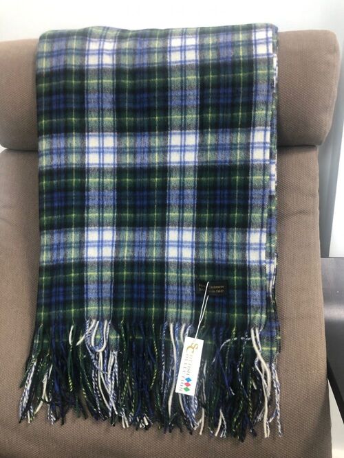 100% Pure Cashmere Classic Tartan Blanket, Dress Gordon