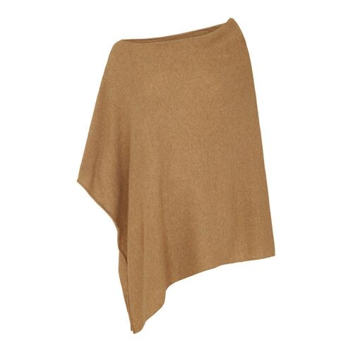 100% Pure Cashmere Poncho, Camel