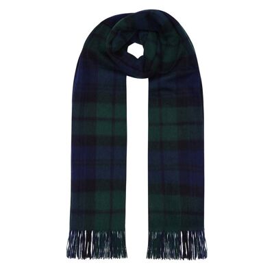Lambswool and Cashmere Mixed Stole, Black Watch
