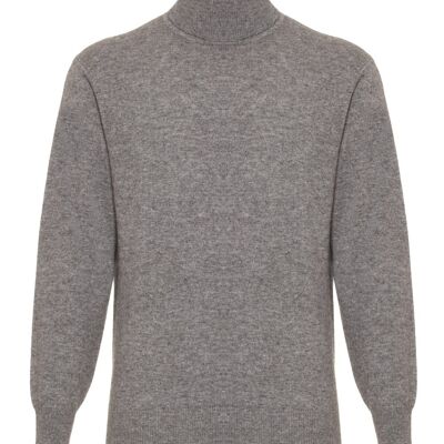 Maglione o maglione da uomo in 100% cashmere, grigio