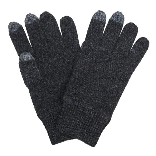 Men's 100% Cashmere Touchscreen Gloves , Charcoal