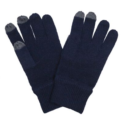 Men's 100% Cashmere Touchscreen Gloves , Navy