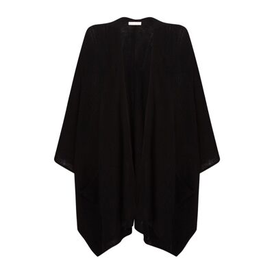 Women's 100% Cashmere Cape, Black