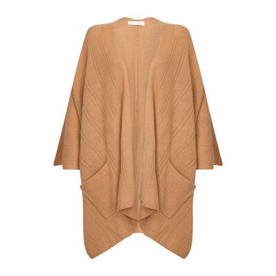 Women's 100% Cashmere Cape, Camel