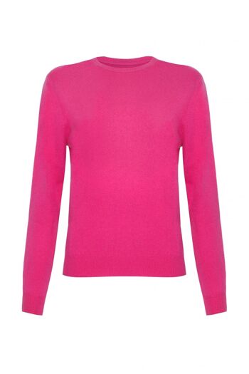 Pull ou Pull Col Rond Femme 100% Cachemire, Cerise